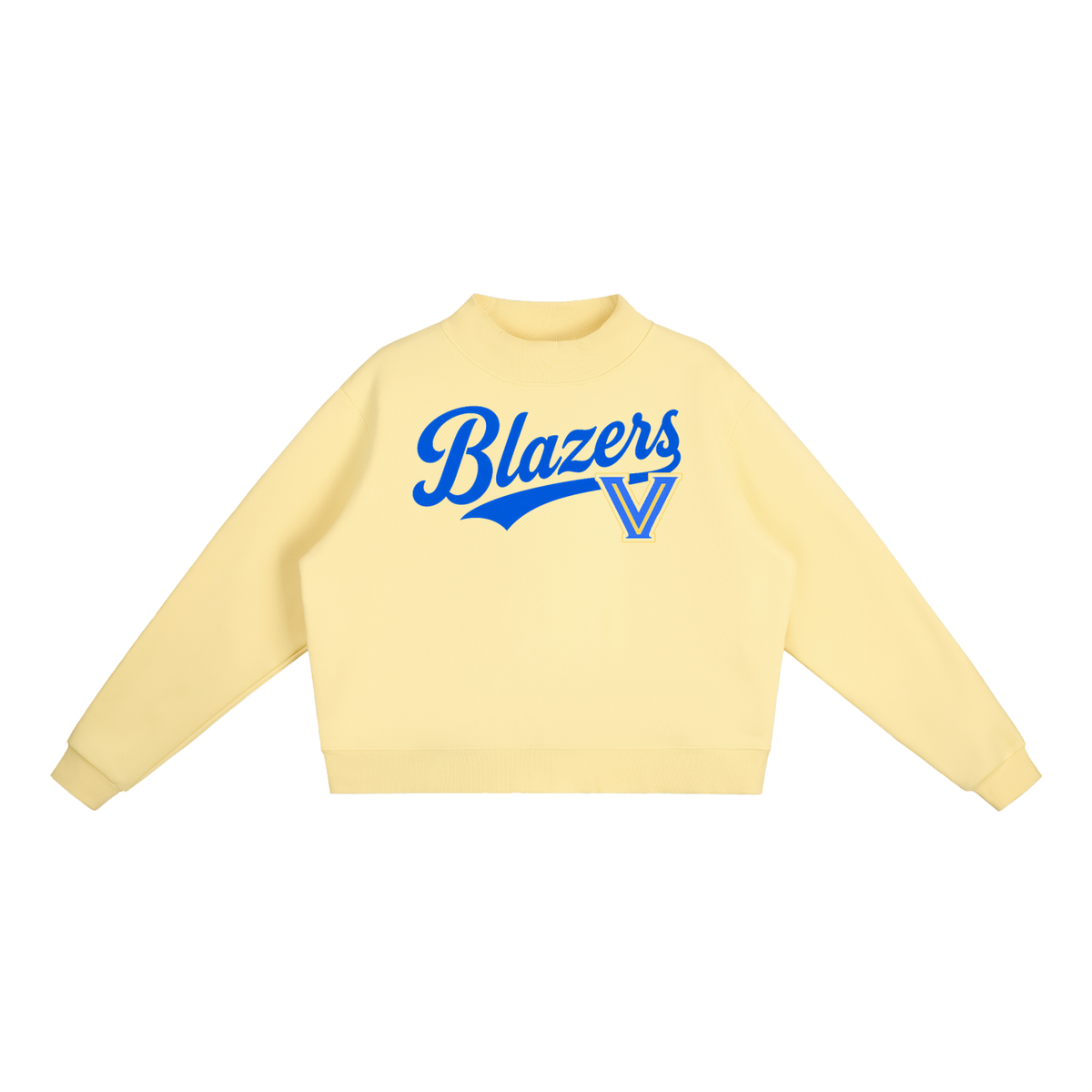 Essential Fleece Mock-Neck Crew Sweatshirt -Valley View Blazers