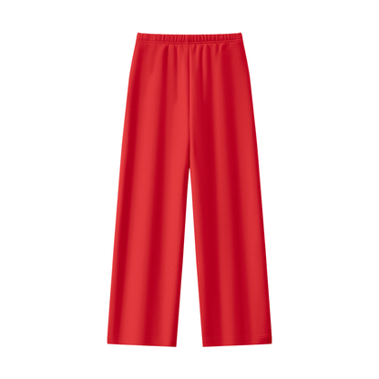 Women's Straight Leg Fleece Sweatpants - Matching Mockneck Set