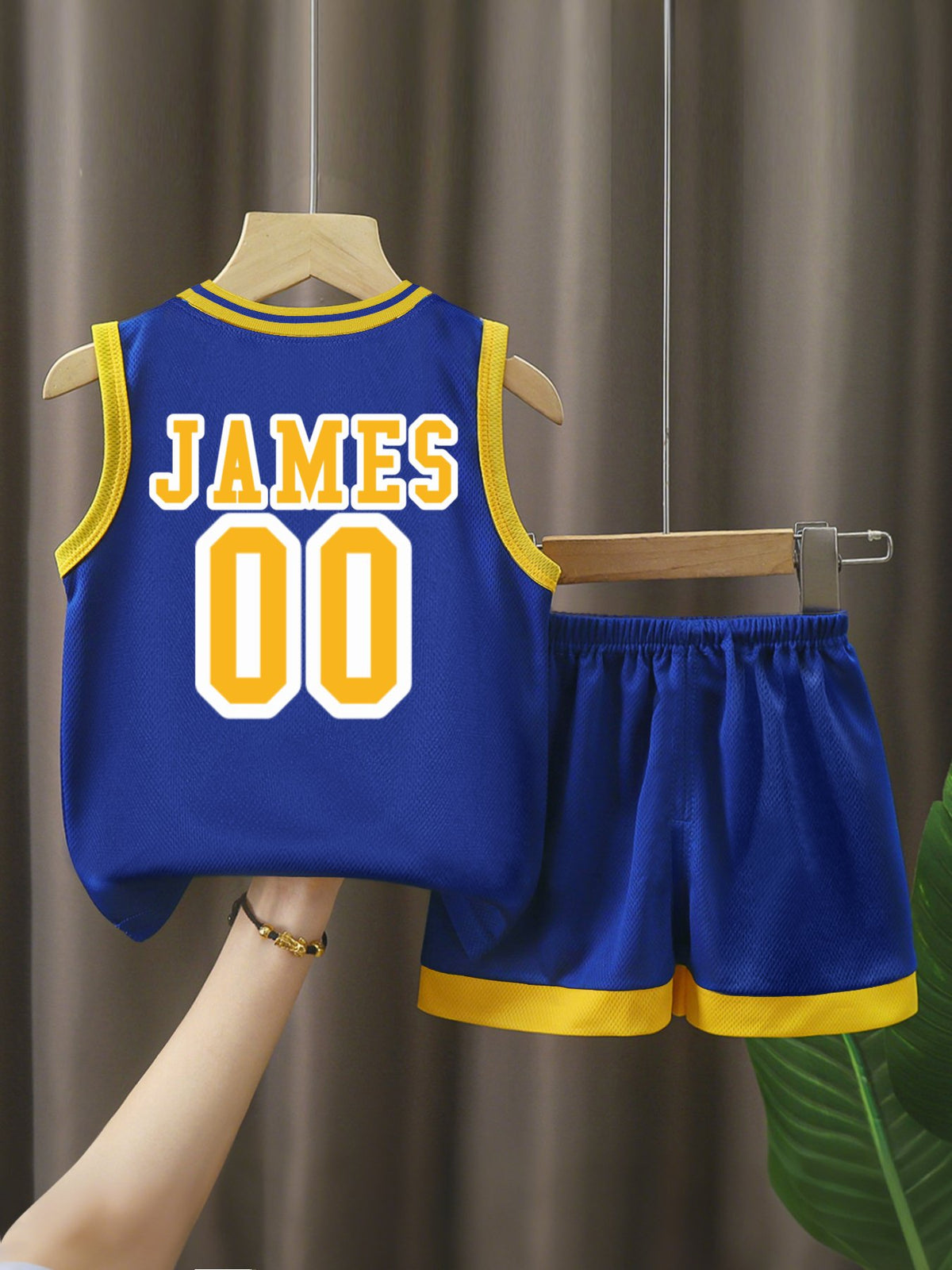 CUSTOM _ JAMES. Blazers Children's Basketball Jersey Set(Dual-sided Printing)