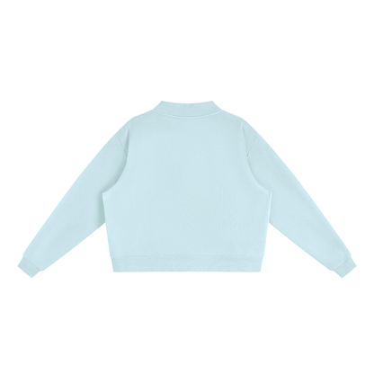 Essential Fleece Mock-Neck Crew Sweatshirt - Valley View Blazers -Neon
