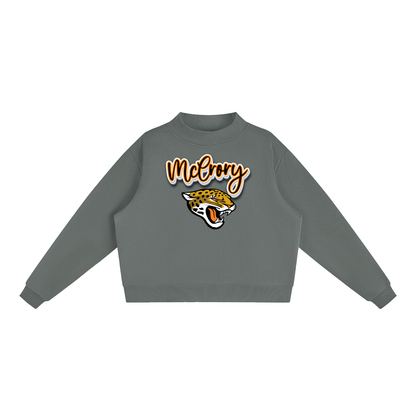 McCrory Jaguars. with mascot Fleece Mock-Neck Crew Sweatshirt