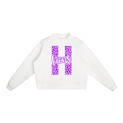 Essential Fleece Mock-Neck Crew Sweatshirt - Hamburg Lions Leopard "H"