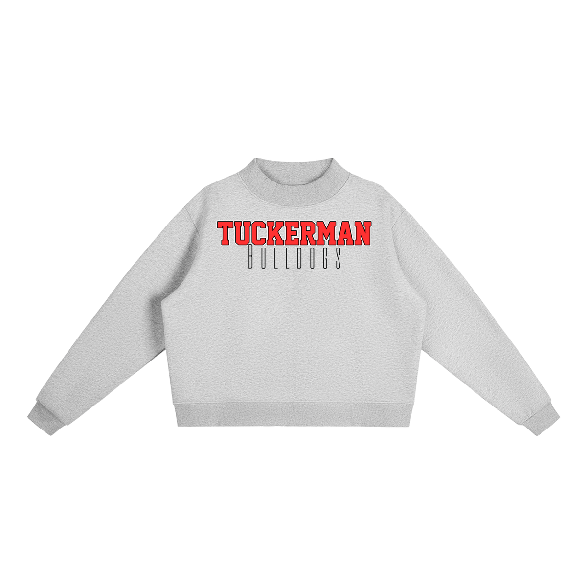 Essential Fleece Mock-Neck Crew Sweatshirt - Tuckerman Bulldogs Classic