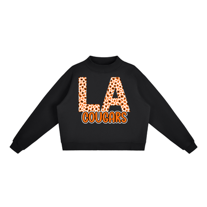 Lee Academy Cougars - Fleece Mock-Neck Crew Sweatshirt