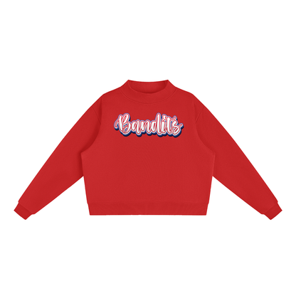 Essential Fleece Mock-Neck Crew Sweatshirt - Bandits Baseball