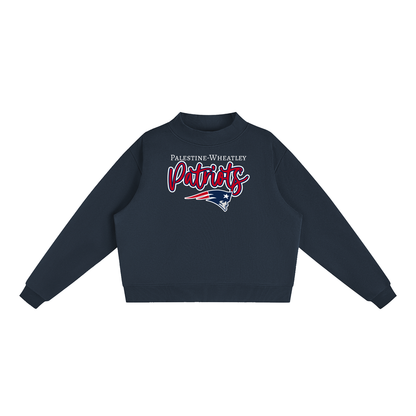 Patriots. Palestine-Wheatley. Fleece Mock-Neck Crew Sweatshirt