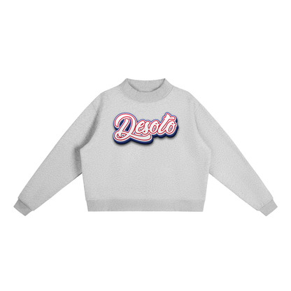Essential Fleece Mock-Neck Crew Sweatshirt - Desoto Thunderbirds