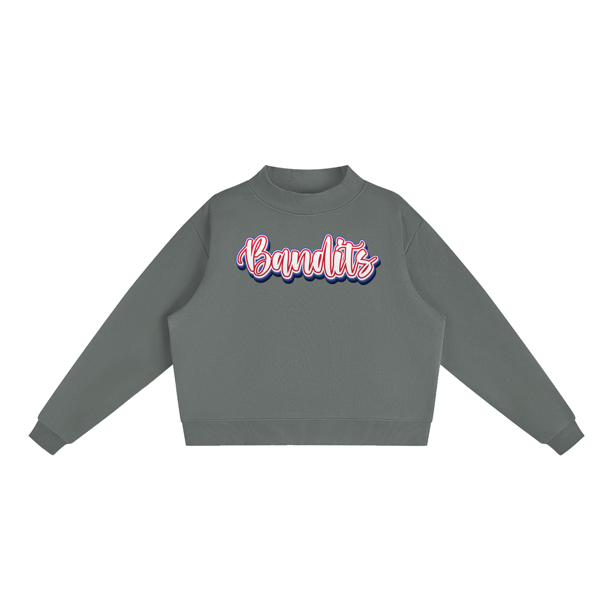 Essential Fleece Mock-Neck Crew Sweatshirt - Bandits Baseball