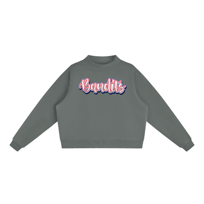 Essential Fleece Mock-Neck Crew Sweatshirt - Bandits Baseball
