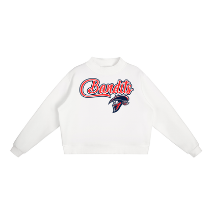 Essential Fleece Mock-Neck Crew Sweatshirt- Bandits Logo