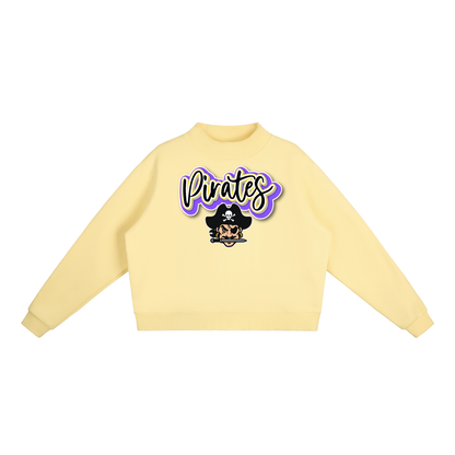 Essential Fleece Mock-Neck Crew Sweatshirt - Swifton Pirates with Logo