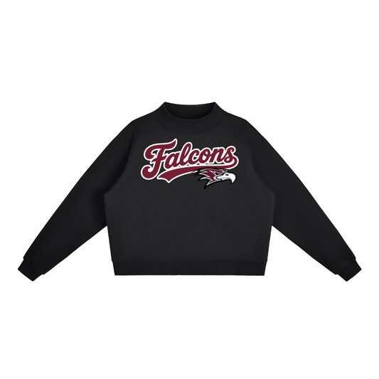Essential Fleece Mock-Neck Crew Sweatshirt - CRA Falcons