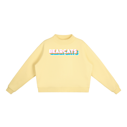 Essential Fleece Mock-Neck Crew Sweatshirt - Bearcats Neon