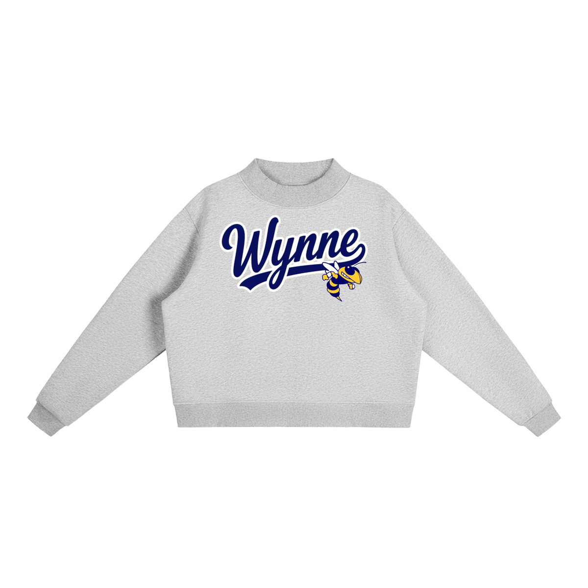 Essential Fleece Mock-Neck Crew Sweatshirt - Wynne