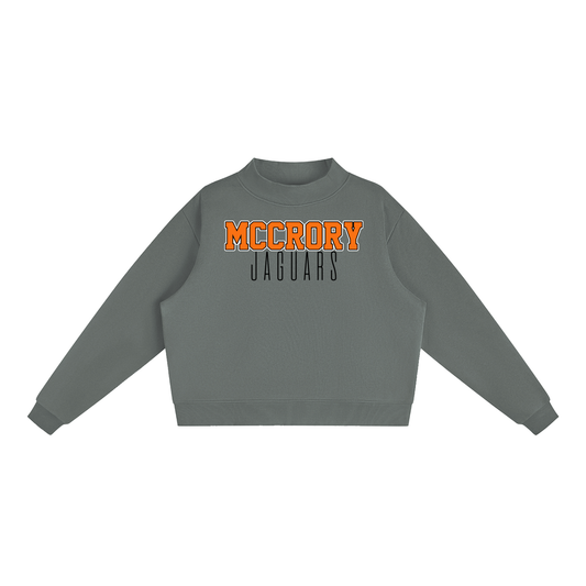 McCrory Jaguars. Classic  Fleece Mock-Neck Crew Sweatshirt