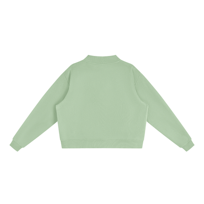 Essential Fleece Mock-Neck Crew Sweatshirt - Pirates Neon
