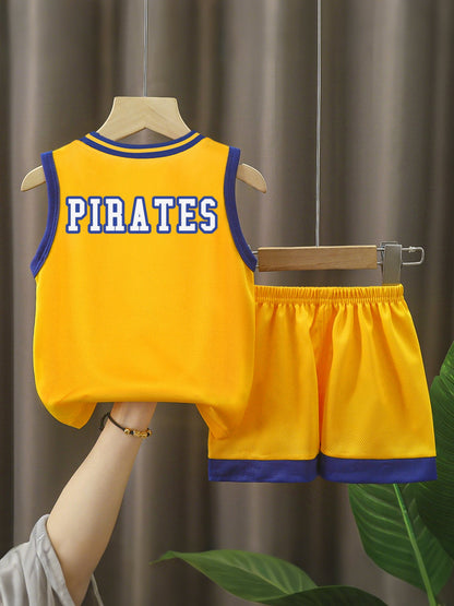 DTF 140gsm Children's Basketball Jersey Set(Dual-sided Printing)