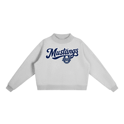Essential Fleece Mock-Neck Crew Sweatshirt - BIC Mustangs