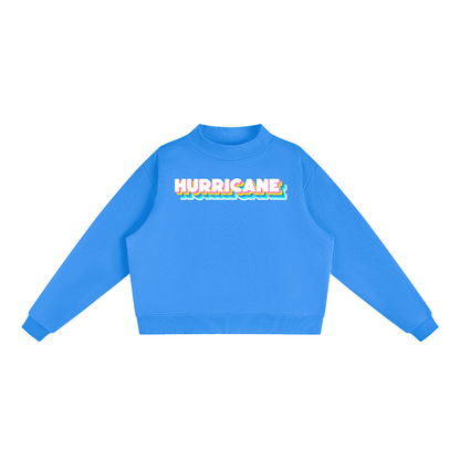 Essential Fleece Mock-Neck Crew Sweatshirt - Jonesboro Hurricane -Neon