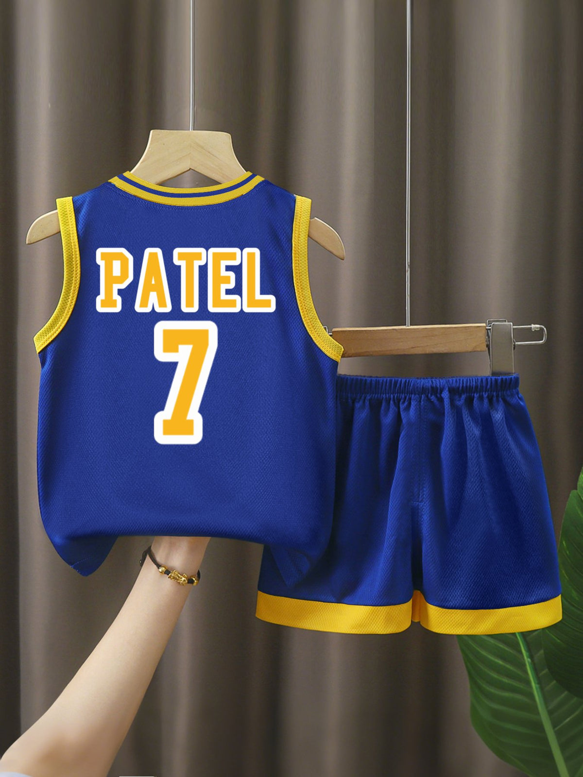 PATEL.CUSTOM Children's Basketball Jersey Set(Dual-sided Printing)