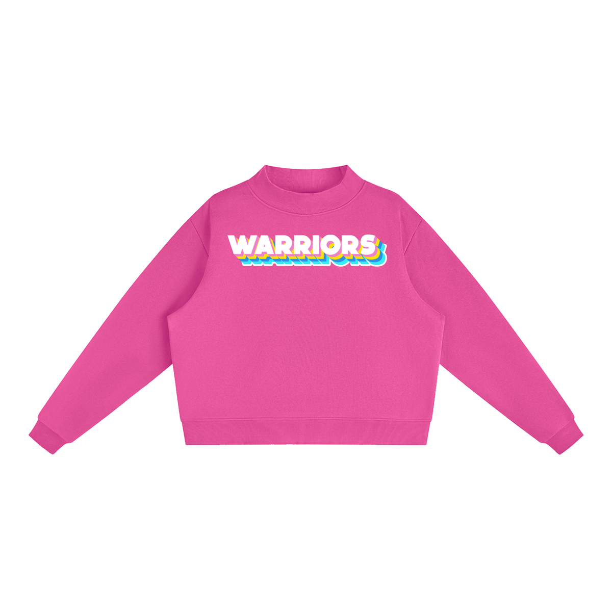 Essential Fleece Mock-Neck Crew Sweatshirt - Warriors