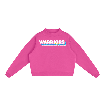 Essential Fleece Mock-Neck Crew Sweatshirt - Warriors