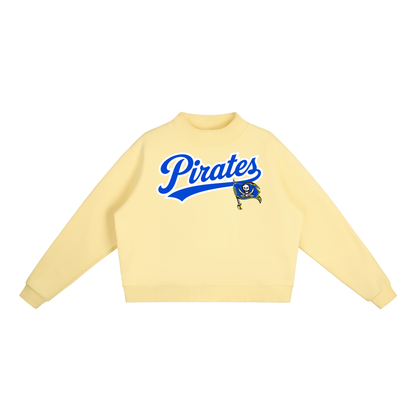 Essential Fleece Mock-Neck Crew Sweatshirt - Gosnell Pirates