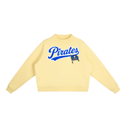 Essential Fleece Mock-Neck Crew Sweatshirt - Gosnell Pirates