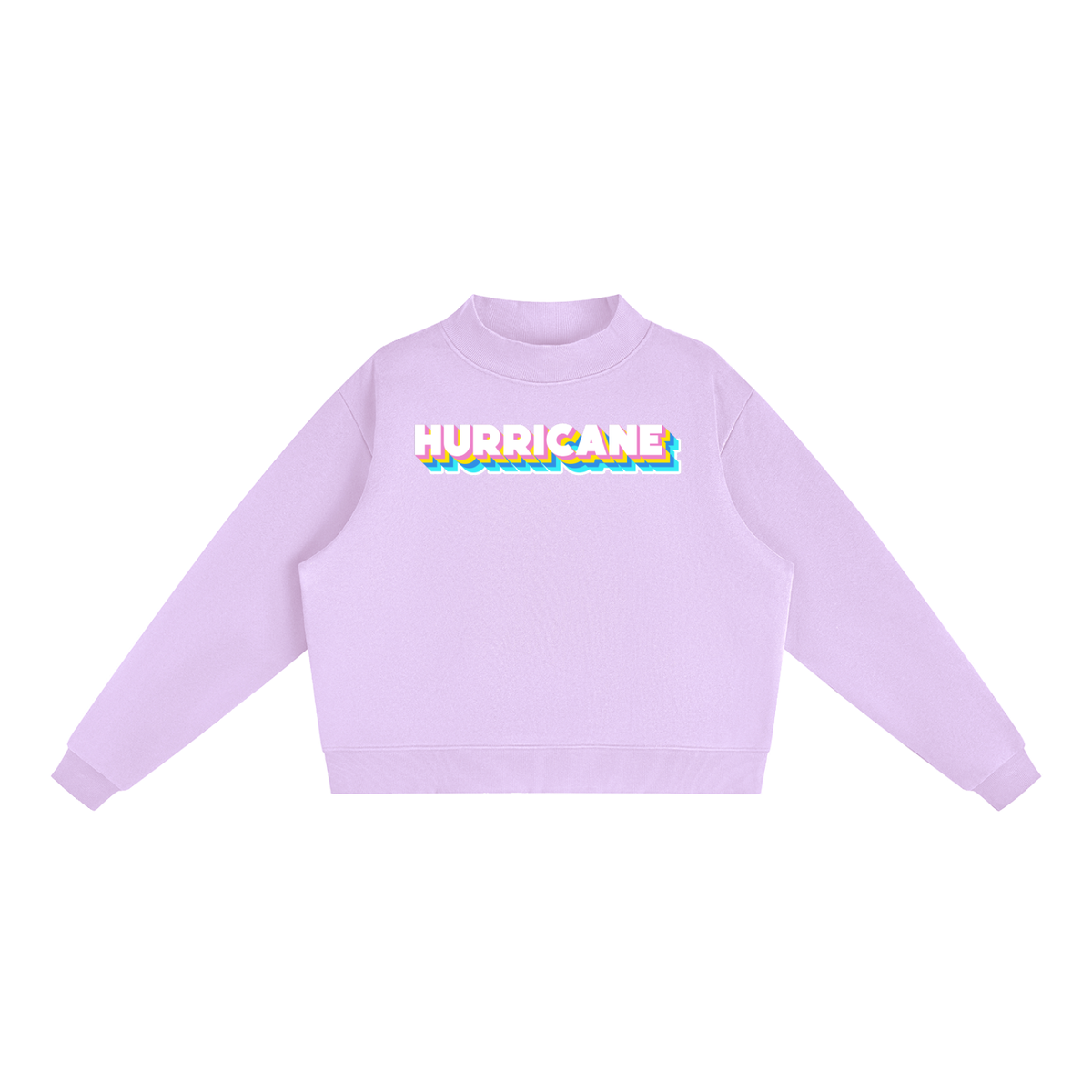 Essential Fleece Mock-Neck Crew Sweatshirt - Jonesboro Hurricane -Neon
