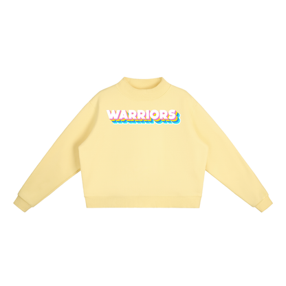 Essential Fleece Mock-Neck Crew Sweatshirt - Warriors