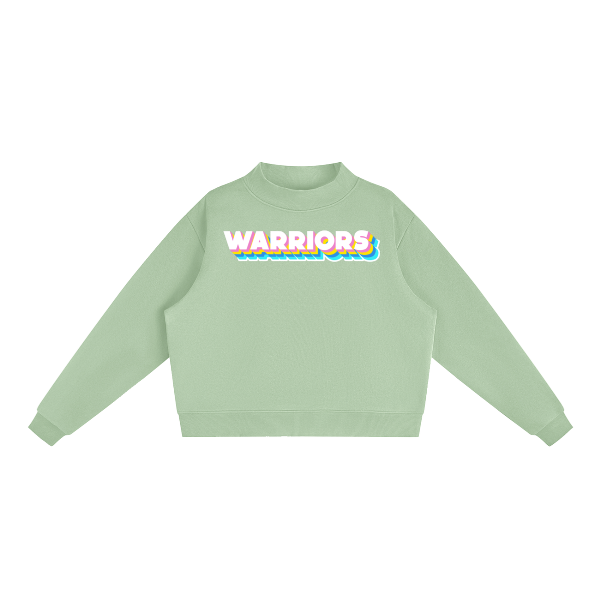 Essential Fleece Mock-Neck Crew Sweatshirt - Warriors