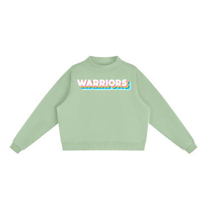 Essential Fleece Mock-Neck Crew Sweatshirt - Warriors