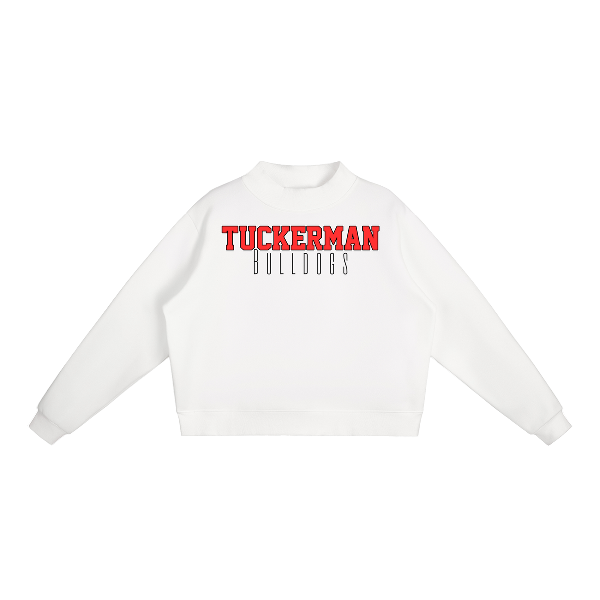 Essential Fleece Mock-Neck Crew Sweatshirt - Tuckerman Bulldogs Classic