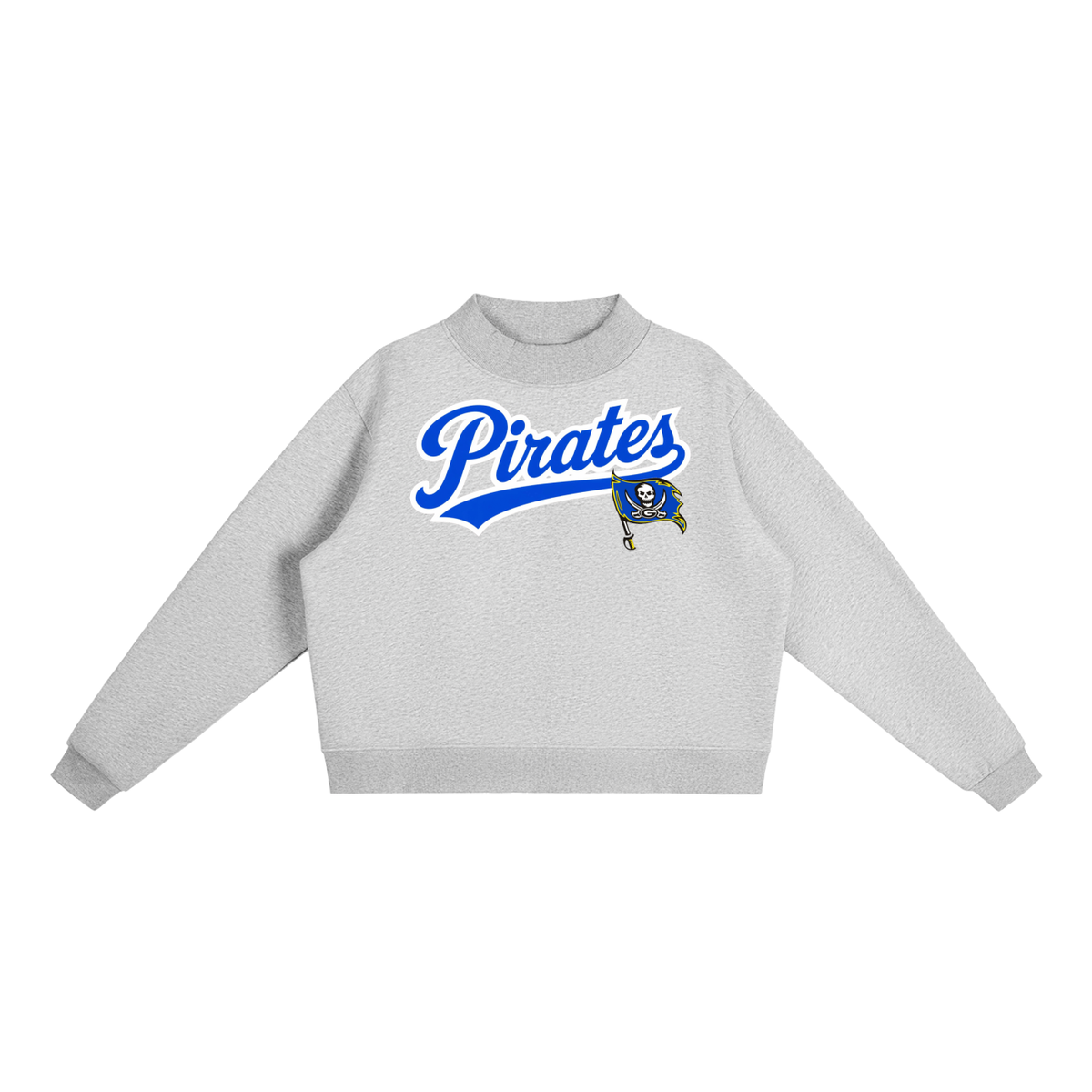 Essential Fleece Mock-Neck Crew Sweatshirt - Gosnell Pirates