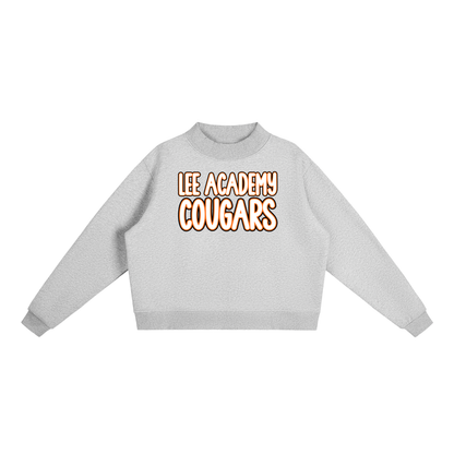 Lee Academy Cougars. Fleece Mock-Neck Crew Sweatshirt
