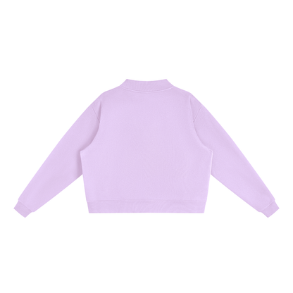 Essential Fleece Mock-Neck Crew Sweatshirt - Lions Neon