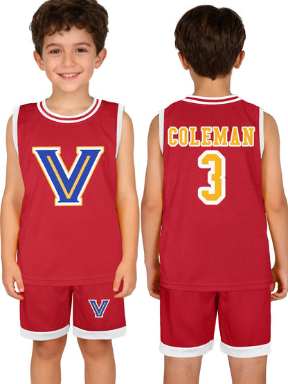 Children's Basketball Jersey Set.CUSTOM COLEMAN
