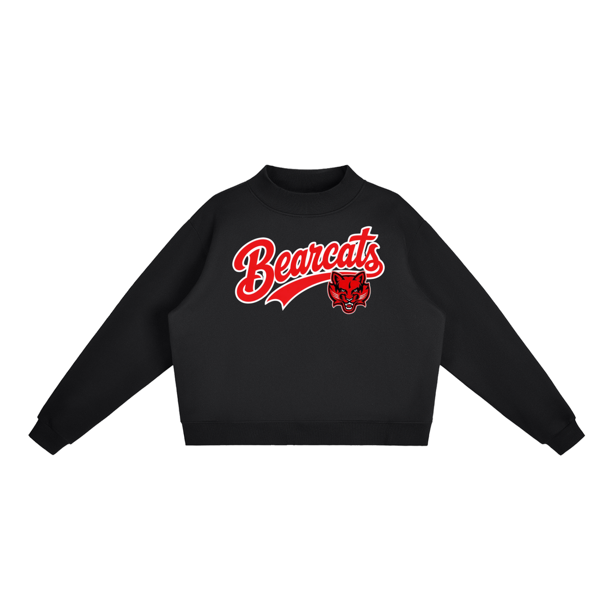 Essential Fleece Mock-Neck Crew Sweatshirt - Brookland Bearcats